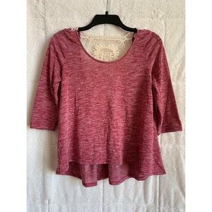 Aéropostale Red Top w/ Crochet
